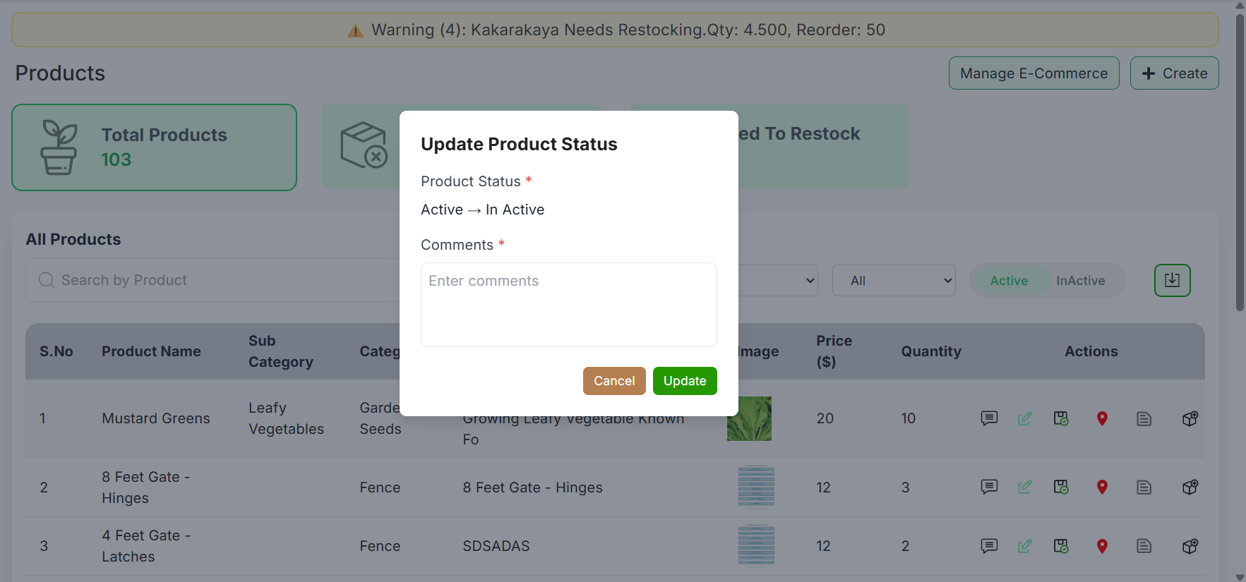  Update Status