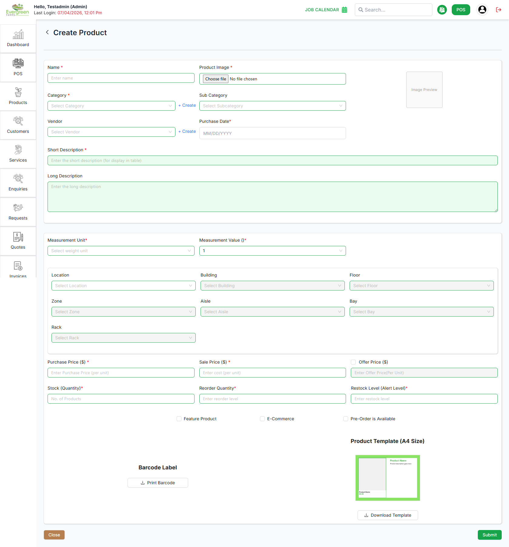 Create Product