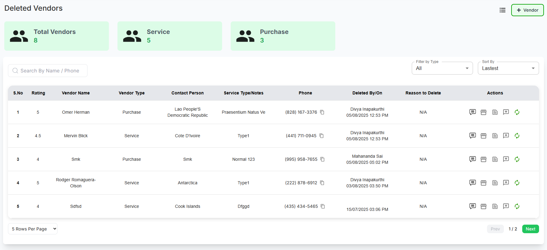 Create Vendor Form