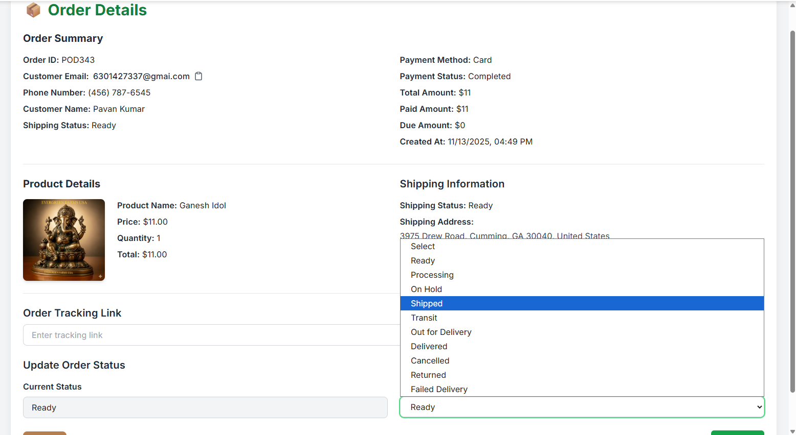 Order Details