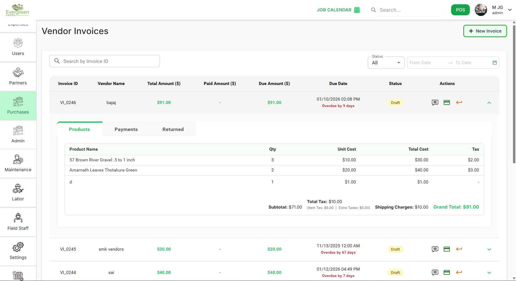 Create Vendor Form
